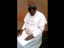 Screenshot from a video of Cardinal Christian Tumi taken while he was held captive overnight in Nov. 2020.